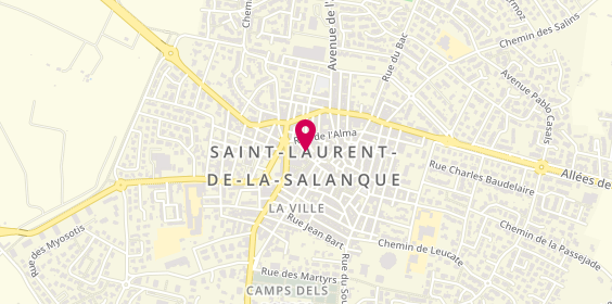 Plan de Adecco Saint-Laurent-De-La-Salanque, 13 Rue Armand Barbès, 66250 Saint-Laurent-de-la-Salanque