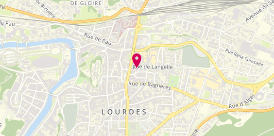 Plan de Samsic Emploi Lourdes, 2 place de la Poste, 65100 Lourdes