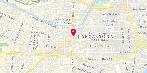 Plan de Arobase Interim Carcassonne, 48 Bis allée d'Iéna, 11000 Carcassonne