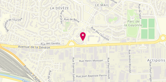 Plan de Start People, 166 Rue Maurice Béjart, 34500 Béziers