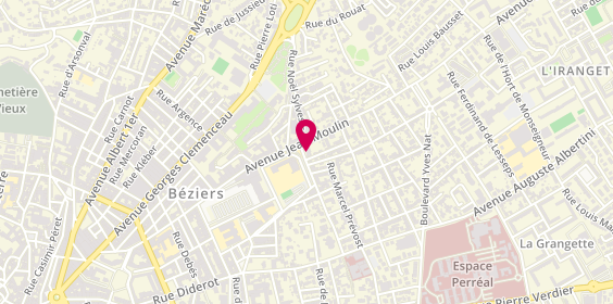 Plan de Adecco, 42 Rue Vercingétorix, 34500 Béziers