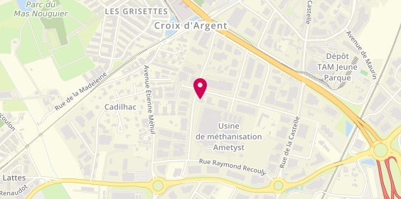 Plan de DERICHEBOURG Intérim et Recrutement, 34 Rue Patrice Lumumba, 34070 Montpellier