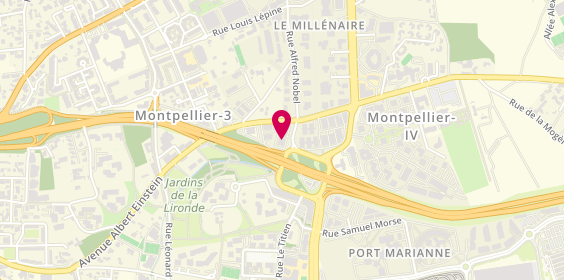Plan de CBI Emploi, 770 Rue Alfred Nobel, 34000 Montpellier