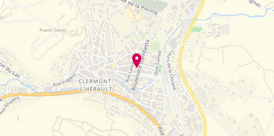 Plan de Samsic Emploi Clermont-l'Hérault, 33 Boulevard Gambetta, 34800 Clermont-l'Hérault