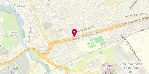 Plan de Gima Intérim, 551 avenue de l'Europe, 34170 Castelnau-le-Lez