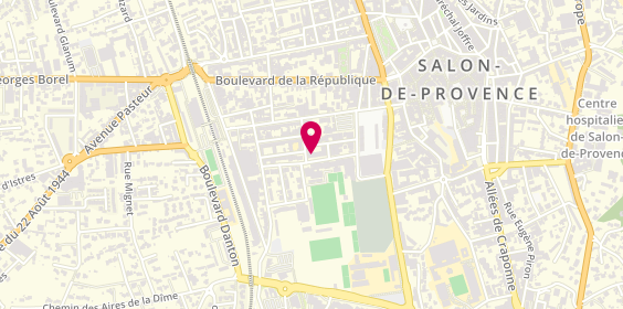 Plan de Agence intérim Synergie Salon de Provence, 130 Boulevard Aristide Briand, 13300 Salon-de-Provence