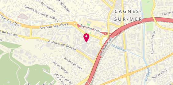 Plan de Intersud Intérim Cagnes, 27 Rue de Villeneuve, 06800 Cagnes-sur-Mer
