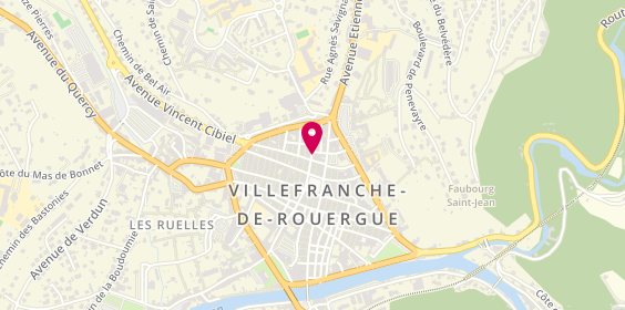 Plan de Inter'emploi, 12 Rue Saint-Jacques, 12200 Villefranche-de-Rouergue
