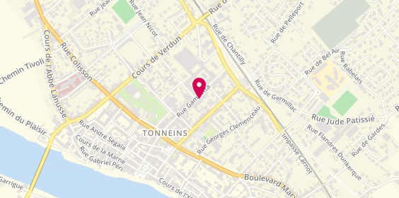 Plan de Agence intérim Synergie Tonneins, 56 Rue Gambetta, 47400 Tonneins