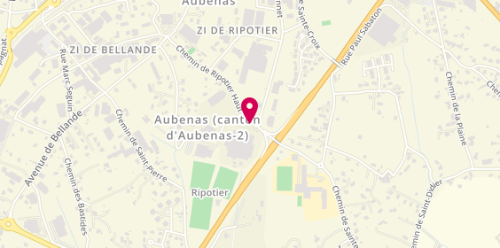 Plan de Adecco, 133 chemin de Ripotier, 07200 Aubenas