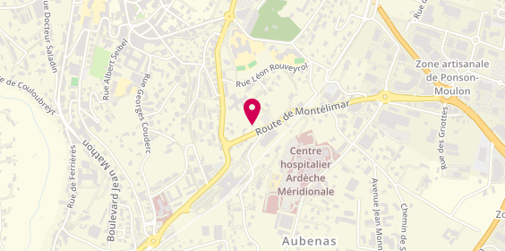 Plan de Agence intérim Synergie Aubenas, 7 Route de Montélimar, 07200 Aubenas