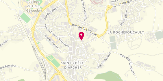 Plan de D.F.I Intérim & Recrutement, 18 place du Foirail, 48200 Saint-Chély-d'Apcher