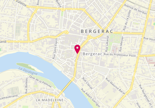 Plan de Claudette Intérim Bergerac, 48 Rue Neuve d'Argenson, 24100 Bergerac