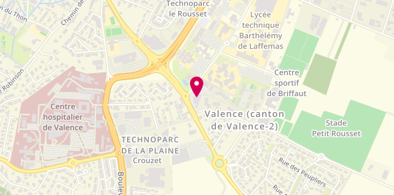 Plan de PACTT EMPLOI - Agence d'Intérim à Valence, 2 Rue Jean Bertin, 26000 Valence