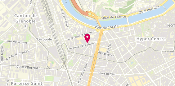 Plan de R.A.S Intérim Grenoble, 34 avenue Félix Viallet, 38000 Grenoble