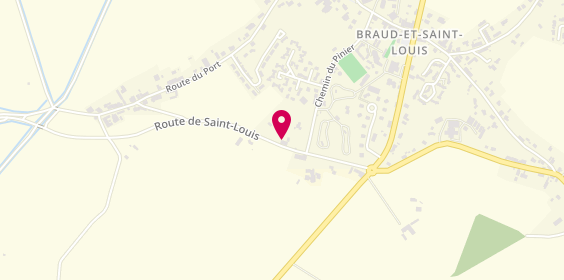 Plan de Axxis Intérim et Recrutement, 6 Route de Saint Louis, 33820 Braud-et-Saint-Louis
