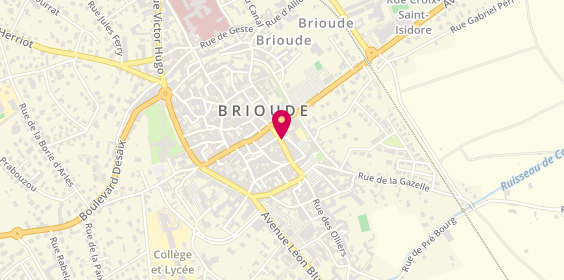 Plan de Adecco Brioude, 36 Rue Sébastopol, 43100 Brioude