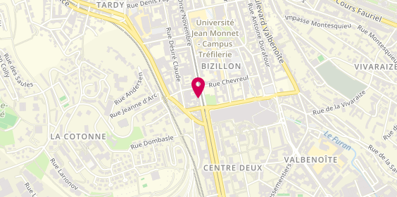 Plan de Chrono Saint Etienne, 84 Rue 11 Novembre, 42100 Saint-Étienne