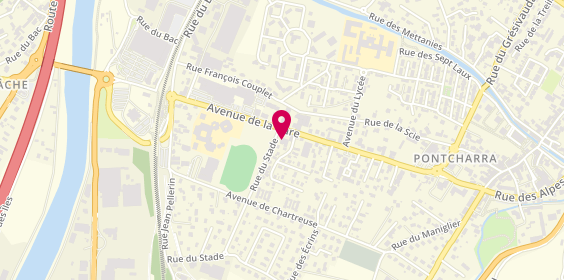 Plan de Adecco, 32 Rue du Stade, 38530 Pontcharra