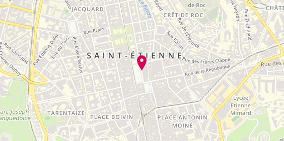 Plan de APEC (Association pour l'Emploi des Cadres), 7 place Hôtel de Ville, 42000 Saint-Étienne