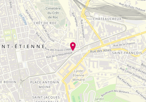 Plan de Alp'Emploi Intérim & Recrutement -Saint Etienne, 67 Rue de la République, 42000 Saint-Étienne