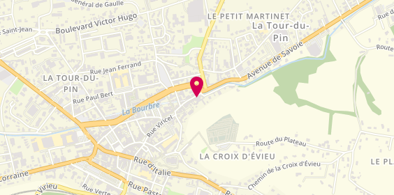 Plan de Adecco, 90 Rue de la République, 38110 La Tour-du-Pin
