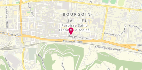 Plan de Menway Emploi, 13 Ter Rue Pontcottier, 38300 Bourgoin-Jallieu