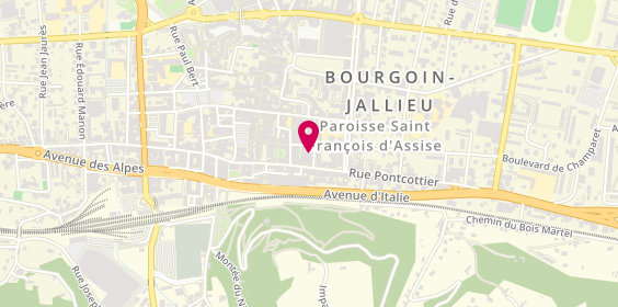 Plan de Adecco, 5 Rue des Rotoirs à Chanvre, 38300 Bourgoin-Jallieu
