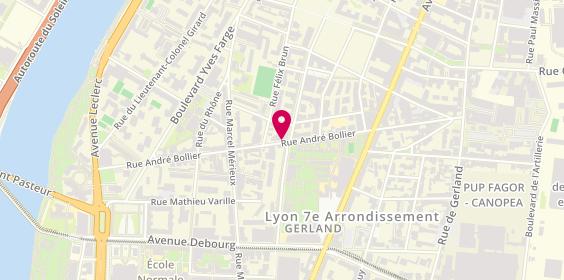 Plan de Grep Interim, 63 Rue André Bollier, 69007 Lyon