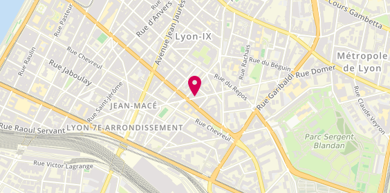 Plan de ACASS, agence de recrutement à Lyon, 19 Rue Domer, 69007 Lyon