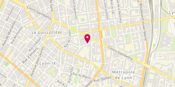 Plan de Ergalis Prestige Lyon, 34 Rue Rachais, 69007 Lyon