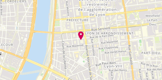 Plan de CODA, 143 Rue Pierre Corneille, 69003 Lyon