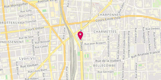 Plan de Manpower France, Immeuble Open 6 Entree Droite 158 Avenue Thiers, 69006 Lyon