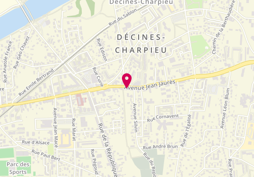 Plan de Alp'Emploi Intérim & Recrutement -Décines, 262 avenue Jean Jaurès, 69150 Décines-Charpieu