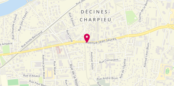Plan de ARTEM Recrutement, 262-264 Av. Jean Jaurès, 69150 Décines-Charpieu