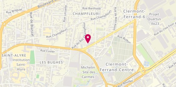 Plan de Agence intérim Synergie Clermont-Ferrand, 5 avenue Barbier Daubrée, 63100 Clermont-Ferrand