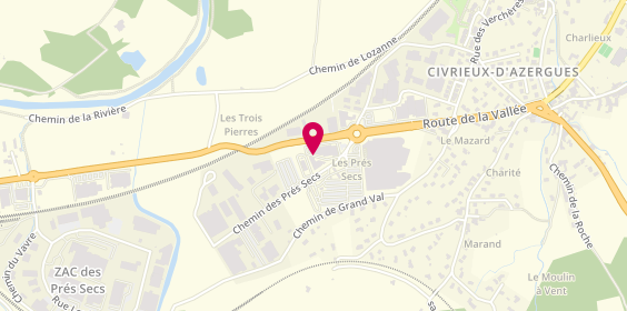 Plan de Start People, Chemin des Prés Secs Centre Commercial Les Arcades
Route Départementale 485, 69380 Civrieux-d'Azergues