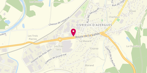 Plan de Adéquat Intérim, 330 Route de la Vallée, 69380 Civrieux-d'Azergues