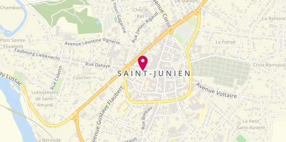 Plan de Adéquat Intérim & Recrutement, 7 Rue Jean Jacques Rousseau, 87200 Saint-Junien