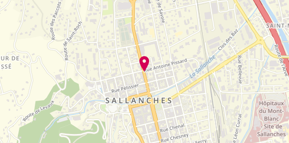 Plan de Agence intérim Synergie Sallanches, 134 avenue de Genève, 74700 Sallanches