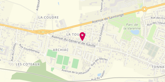 Plan de OPTINERIS agence d'Intérim - Rochefort, 152 Av. Charles de Gaulle, 17430 Tonnay-Charente