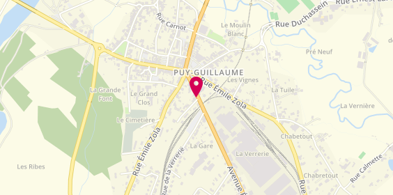 Plan de Adecco, Route de Thiers 21 Avenue Edouard Vai, 63290 Puy-Guillaume