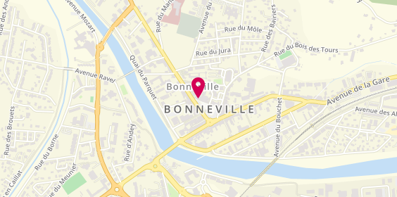 Plan de Actual emploi Bonneville, 80 place de l'Hôtel de Ville, 74130 Bonneville