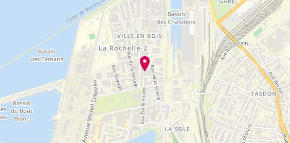 Plan de L'Étincelle Coworking, 45 Bis avenue des Amériques, 17000 La Rochelle