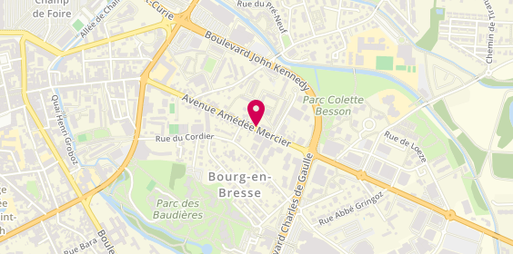 Plan de Adecco, 143 Avenue Amédée Mercier, 01000 Bourg-en-Bresse