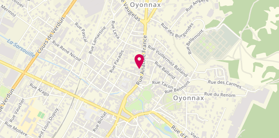 Plan de Agence intérim Synergie Oyonnax, 32 Rue Anatole France, 01100 Oyonnax