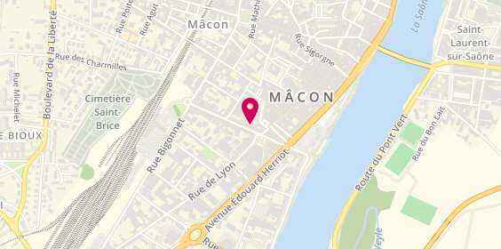 Plan de Agence intérim Synergie Macon, 18 Rue Gambetta, 71000 Mâcon