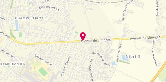 Plan de Adecco, 362 avenue de Limoges, 79000 Niort