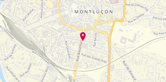 Plan de OPTINERIS agence d'Intérim - Montluçon, 17 Rue Barathon, 03100 Montluçon