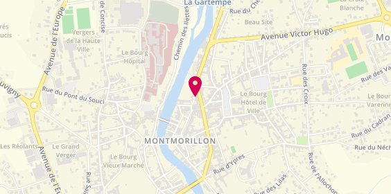 Plan de Agence d'Intérim PROMAN Montmorillon, 14-16 Rue Nouvelle, 86500 Montmorillon